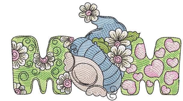 Mom Gnome - Machine Embroidery Designs