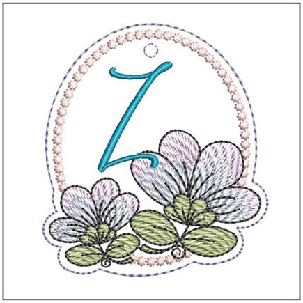 Jacobean ABCs Charm - Z- Embroidery Designs
