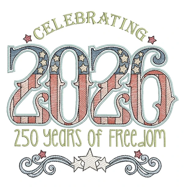 Celebrating 2026 - Embroidery Designs