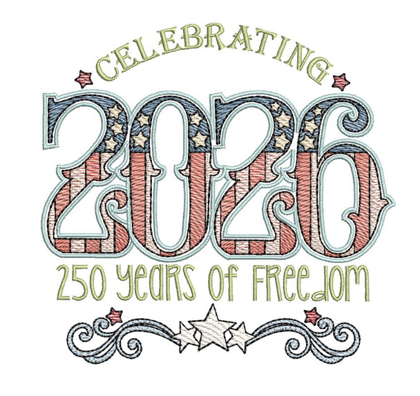 Celebrating 2026 - Embroidery Designs