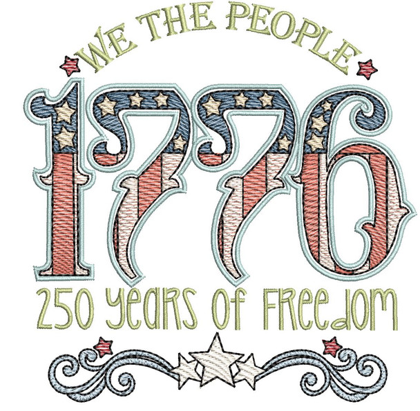 1776 - We the People - Embroidery Designs