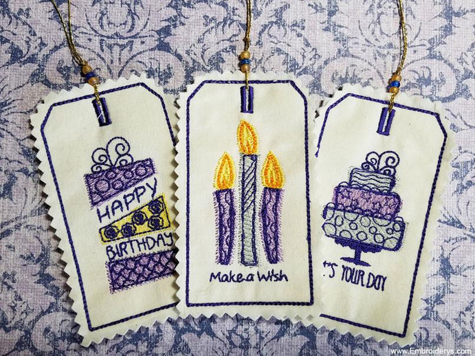 Birthday Tags 'In the Hoop' Tutorial - An Easy Project!