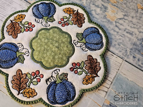 Fall Pumpkins Trivet - Embroidery Designs