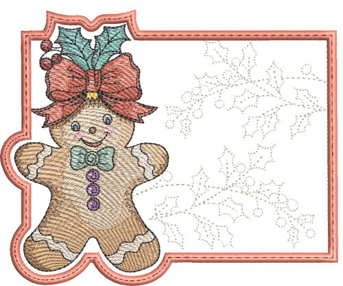 Gingerbread Mug rug - Embroidery Designs