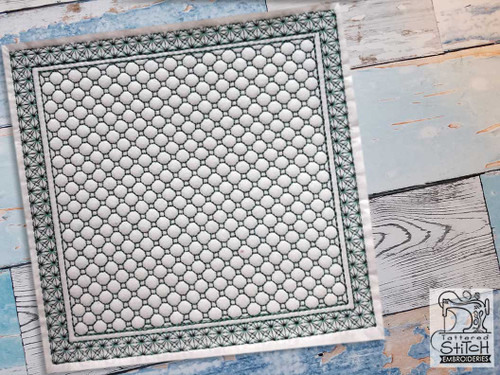 Quilt block machine embroidery design Three sizes