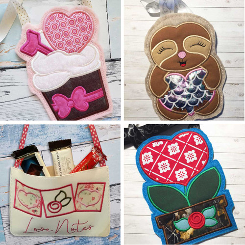 Valentine Gift Bags Bundle - Machine Embroidery Designs