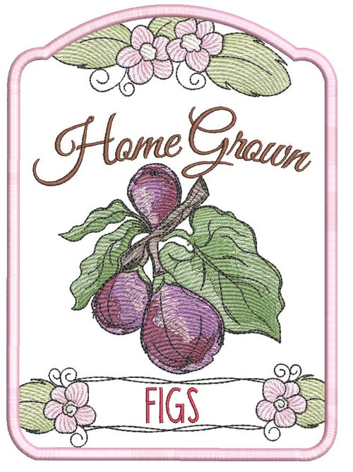 Figs Applique Fits 4x4", 5x7" 6x10" Hoop Machine Embroidery Designs