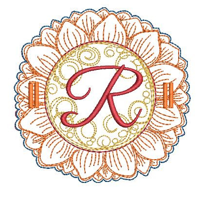 Sunflower Applique ABCs - R - Applique - Embroidery Designs