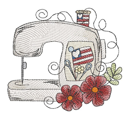 Patriotic Sewing Machine - Embroidery Designs