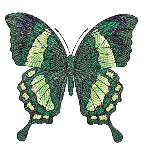Emerald Swallowtail - May - Embroidery Designs & Patterns