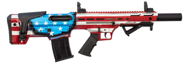 Sipahi BS12 Custom Flag American Flag Heavy Duty Bullpup Shotgun | 18" Barrel 12 Gauge