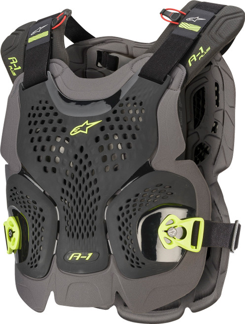 A-1 PLUS CHEST PROTECTOR BLK/ANTH/FLUO YLW MD/LG