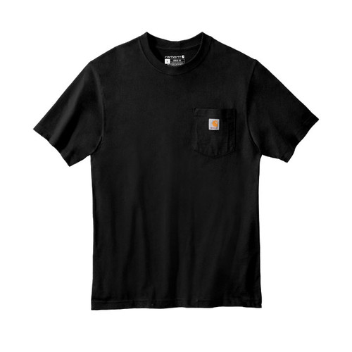 Carhartt pocket work t-shirt with BUILT NOT BOUGHT back design, blue collar hardworking shirt