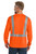 CornerStone® ANSI 107 Class 2 Mesh Long Sleeve Tee – high-visibility, moisture-wicking safety shirt with reflective tape and chest pocket.
