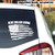 White “Blue Collar Living” decal with distressed American flag