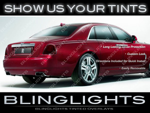Rolls-Royce Ghost Murdered Out Taillamps Overlays Smoked Tinted Taillights Protective Lense Film Kit Rolls-Royce Ghost Murdered Out Taillamps Overlays Smoked Tinted Taillights Protective Lense Film Kit