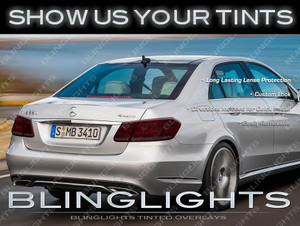2014 2015 2016 Mercedes E-Class Tinted Tail Light Overlays Kit Smoked Lamp Film W212 S212 C207 A207