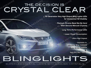 Seat Leon Blue LED Driving Lights Fog Lamps Kit León Mk3 (1P) Seat Leon Blue LED Driving Lights Fog Lamps Kit León Mk3 (1P)