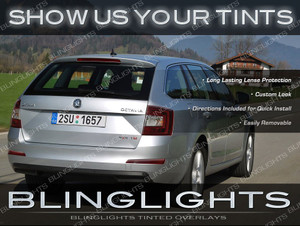 Skoda Octavia Tinted Tail Lights Smoked Lamps Overlays Kit Škoda Lense Film Protection Skoda Octavia Tinted Tail Lights Smoked Lamps Overlays Kit Škoda Lense Film Protection