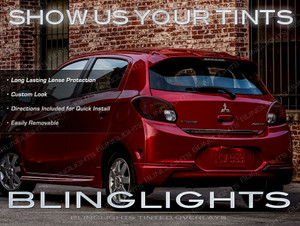 Mitsubishi Mirage Tinted Smoked Tail Lamp Light Overlay Kit mk6 Film Protection Mitsubishi Mirage Tinted Smoked Tail Lamp Light Overlay Kit mk6 Film Protection