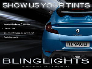 Renault Wind Tinted Smoked Taillamps Taillights Overlays Film Taillamps Taillights Protection Renault Wind Tinted Smoked Taillamps Taillights Overlays Film Taillamps Taillights Protection