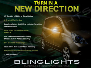 Nissan Note LED Side View Mirror Turnsignals Lights Mirrors Turn Signalers Lamps Signals Set Nissan Note LED Side View Mirror Turnsignals Lights Mirrors Turn Signalers Lamps Signals Set