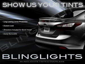 2012-2014 Ford Focus Sedan Tinted Smoked Tail Lamps Lights Overlays Film Protection 2012-2014 Ford Focus Sedan Tinted Smoked Tail Lamps Lights Overlays Film Protection