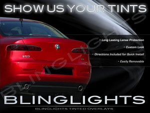 Alfa Romeo 159 Tinted Smoked Protection Overlays Film for Taillamps Taillights Tail Lamps Lights Alfa Romeo 159 Tinted Smoked Protection Overlays Film for Taillamps Taillights Tail Lamps Lights
