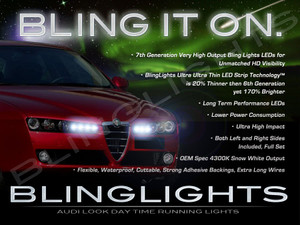 Alfa Romeo 159 LED DRL Light Strips for Headlamps Headlights Head Lamps Day Time Running Lights