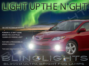 Xenon Halogen Fog Lights Lamps Kit for 2011 2012 2013 Toyota Corolla E140