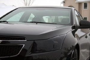 Chevy Cruze Smoked Head Light Lamp Overlay Kit Tinted Film Protection