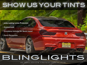 BMW M6 Smoked Tail Light Overlays Kit Tinted Lamp Lense Protective Covers E63 E64 F06 F12 F13 Tint