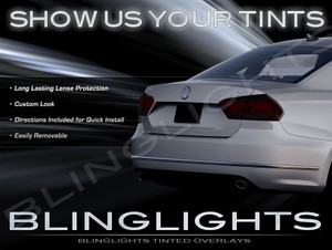 2012 2013 Volkswagen VW Passat NMS Tinted Smoked Overlays for Taillamps Taillights Tail Lamps Lights
