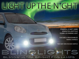 2011 2012 2013 Nissan Micra Xenon Fog Lamp Driving Light Kit K13
