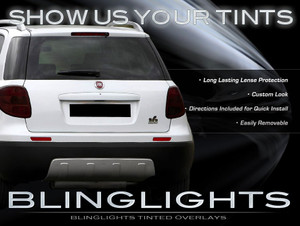Fiat Sedici Tint Smoke Protection Overlays Film for Taillamps Taillights Tail Lamps Tinted Lights Fiat Sedici Tint Smoke Protection Overlays Film for Taillamps Taillights Tail Lamps Tinted Lights