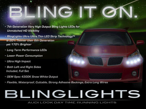 Pontiac Vibe LED DRL Light Strips Headlamps Headlights Head Lights Strip Lamps LEDs DRLs Pontiac Vibe LED DRL Light Strips Headlamps Headlights Head Lights Strip Lamps LEDs DRLs