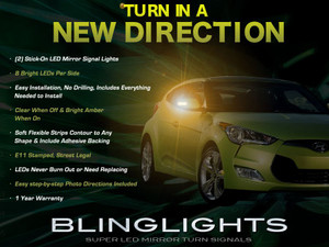 Hyundai Veloster LED Side View Mirror Turnsignals Lights Turn Signals Lamps Mirrors Light Signalers Hyundai Veloster LED Side View Mirror Turnsignals Lights Turn Signals Lamps Mirrors Light Signalers