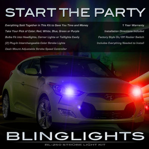 Hyundai Veloster Strobe Lights Headlamps Taillamps Headlights Taillights Head Tail Lamps Strobes Kit Hyundai Veloster Strobe Lights Headlamps Taillamps Headlights Taillights Head Tail Lamps Strobes Kit
