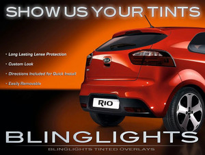 Kia Rio Hatchback Tinted Tail Light Overlay Lamp Smoked Kit Film Protection Kia Rio Hatchback Tinted Tail Light Overlay Lamp Smoked Kit Film Protection