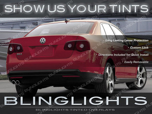 VW Jetta Mk5 Tinted Tail Light Lamp Overlay Kit Volkwagen Smoked Film Protection VW Jetta Mk5 Tinted Tail Light Lamp Overlay Kit Volkwagen Smoked Film Protection