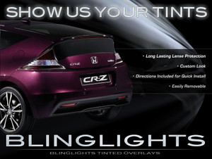 Honda CR-Z Tinted Tail Light Covers Lamp Film CRZ Overlay Kit