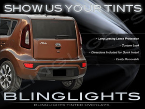 Kia Soul Tinted Smoked Taillamps Taillights Overlays Film Protection Kia Soul Tinted Smoked Taillamps Taillights Overlays Film Protection