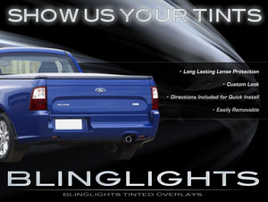 Ford Falcon Tinted Tail Lamp Light Overlay Kit Smoked Film Protection Ford Falcon Tinted Tail Lamp Light Overlay Kit Smoked Film Protection