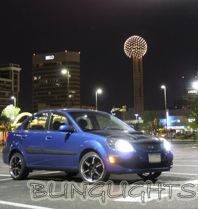 2006-2009 Kia Rio Rio5 Bright Head Lamp Light Bulbs Replacement Upgrade Set Pair