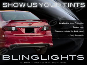 Toyota Corolla Tinted Smoked Taillamps Taillights Overlays Film Protection Toyota Corolla Tinted Smoked Taillamps Taillights Overlays Film Protection