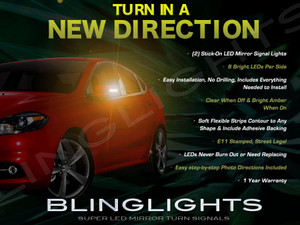 Dodge Dart LED Side Mirror Lights Turn Signal Lamp Kit Pair Dodge Dart LED Side Mirror Lights Turn Signal Lamp Kit Pair