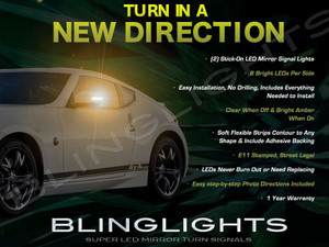 Nissan 370Z LED Side Mirrors Turnsignals Lights Z34 Accents Nissan 370Z LED Side Mirrors Turnsignals Lights Z34 Accents
