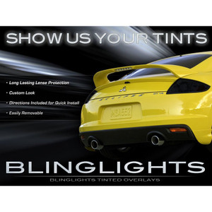 06-08 Mitsubishi Elclipse Smoked Tinted Tail Light Lamps Overlays Film Protection Kit 06-08 Mitsubishi Elclipse Smoked Tinted Tail Light Lamps Overlays Film Protection Kit