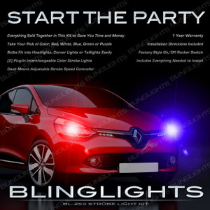 Renault Clio Head Lamps Strobe Light Kit red white blue green and purple Renault Clio Head Lamps Strobe Light Kit red white blue green and purple