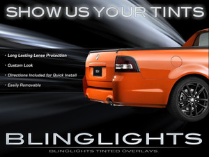 Holden Commodore Ute Tinted Tail Lamp Light Overlay Kit Smoked Film Protection Holden Commodore Ute Tinted Tail Lamp Light Overlay Kit Smoked Film Protection